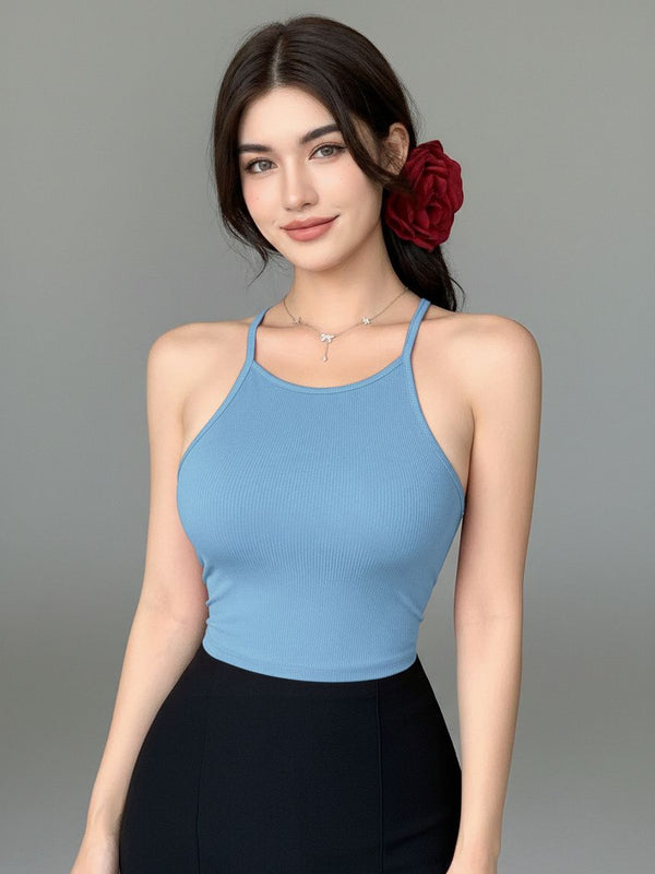 light blue top