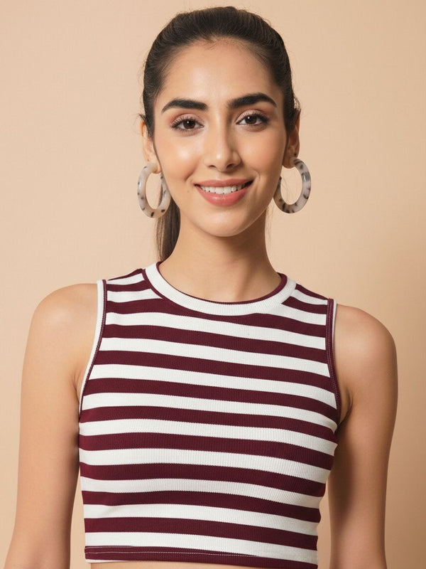 maroon top