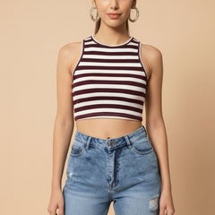 maroon top