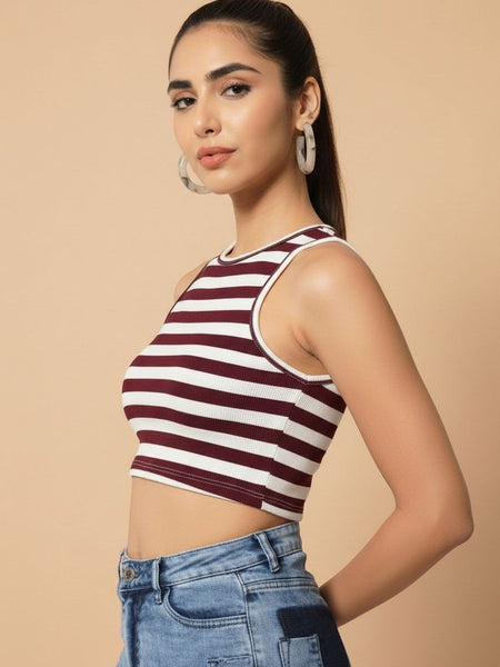 maroon top