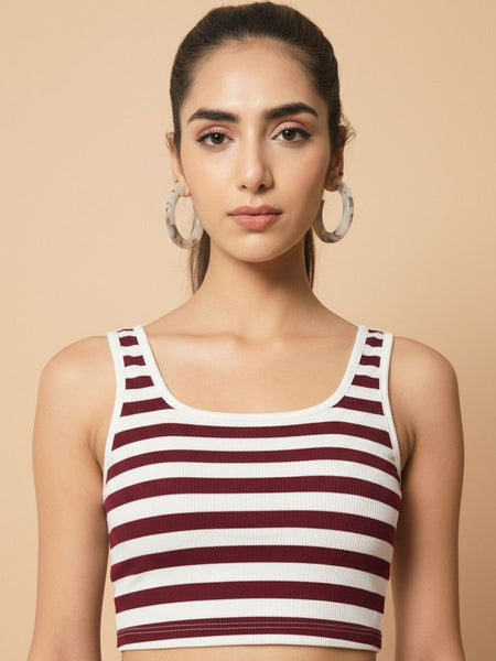 maroon top