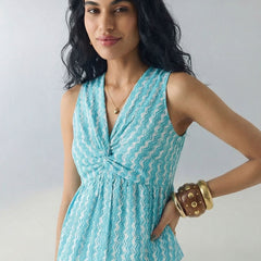 light blue top