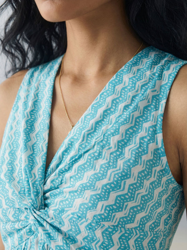 light blue top