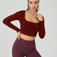 maroon top