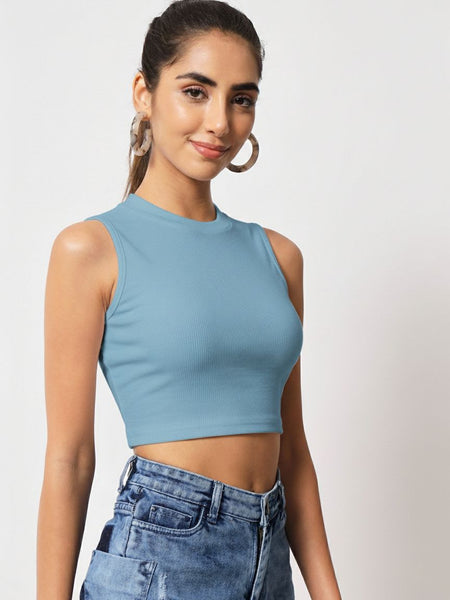 light blue top