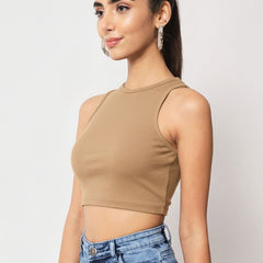 beige top