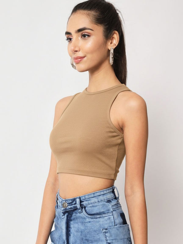 beige top