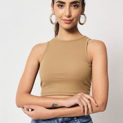 beige top