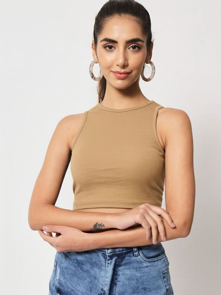 beige top