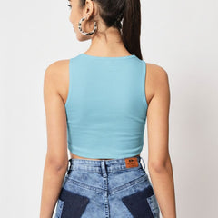 light blue top