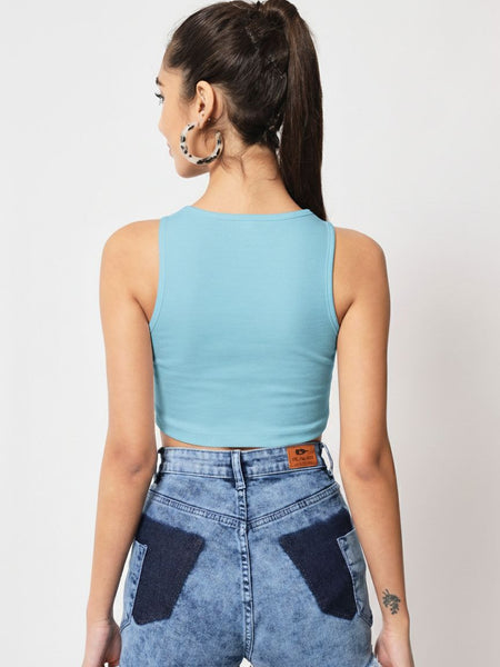 light blue top