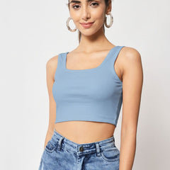 light blue top