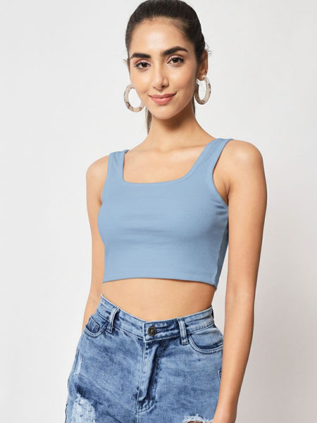 light blue top