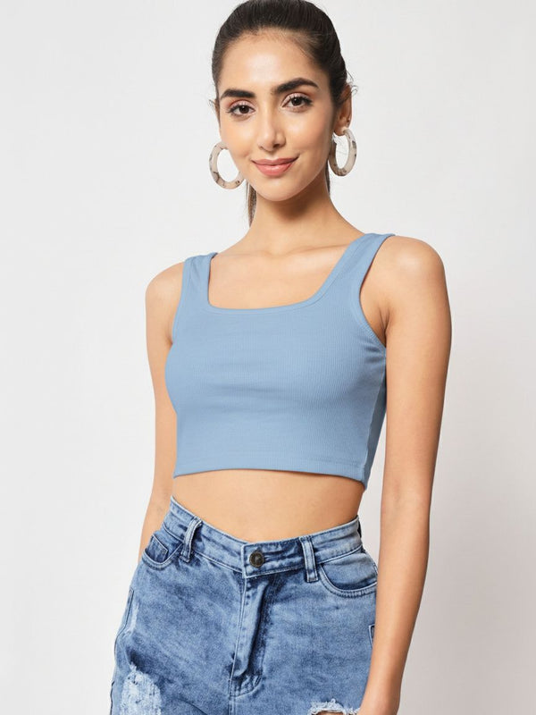 light blue top