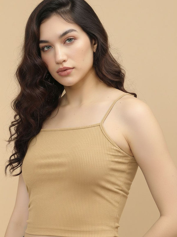 beige top