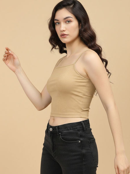 beige top