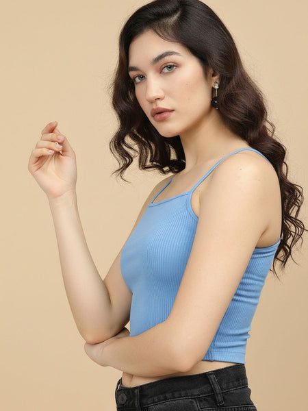 light blue top