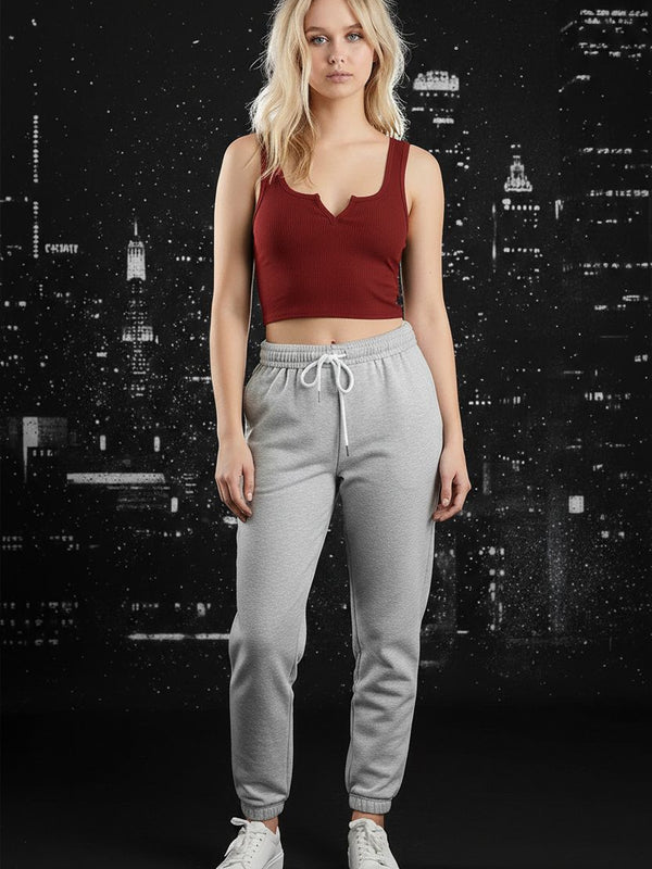 maroon top