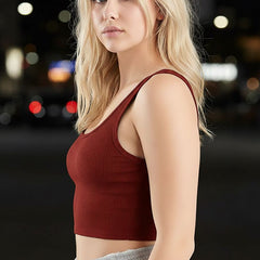 maroon top