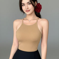 beige top