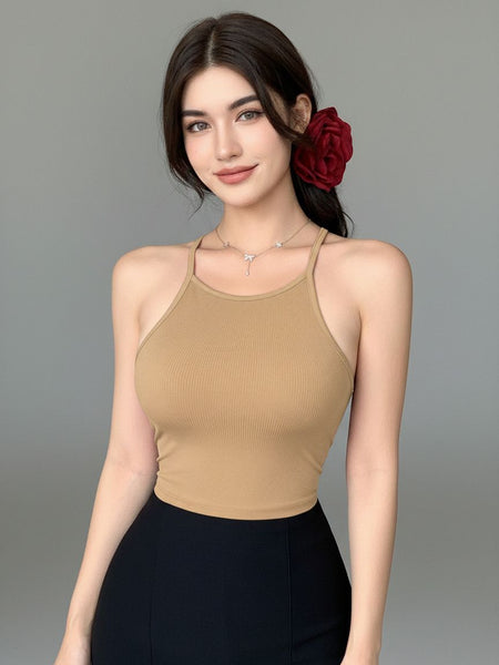 beige top