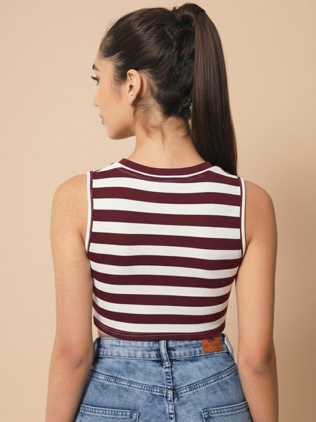maroon top