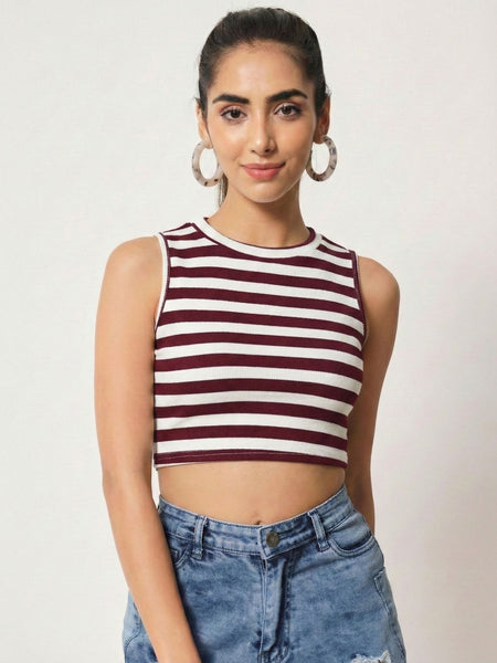 maroon top