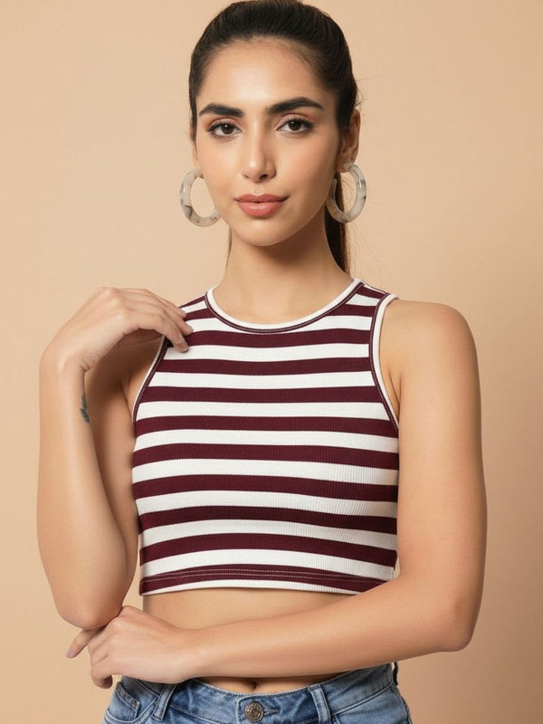 maroon top